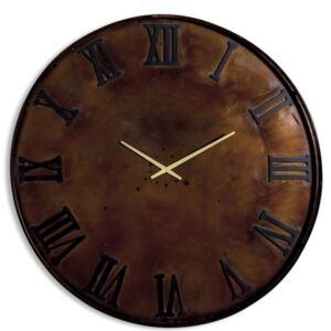 MG Large Antiqued Iron Industrial Wall Clock
