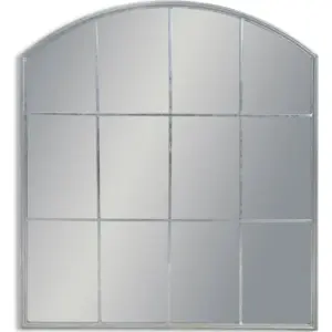 MG Antique Silver Arch Window Pane Mirror