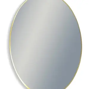 MG Extra Large Oval Gold Metal Flare-Framed Broadway Wall Mirror