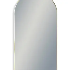 MG Extra Large Arch Gold Metal Flare-Framed Broadway Wall Mirror