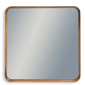 MG Extra Large Square Oak Wood-Framed Dovetail Wall Mirror