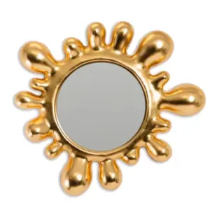 MG Large Gold "Splash" Wall Mirror