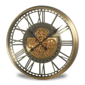 MG Brushed Antique Gold Kensington Wall Clock