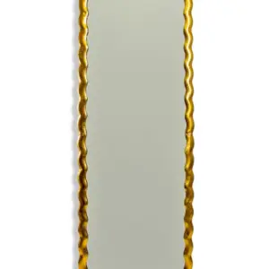 MG Extra Large Antique Gold Wave Wall / Lean-To Mirror