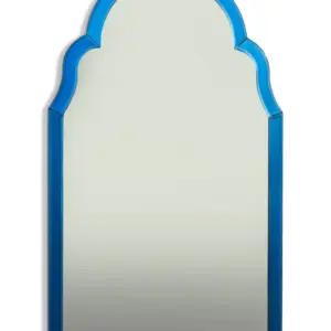 MG Portrait Blue "Venus" Glass-Framed Wall Mirror