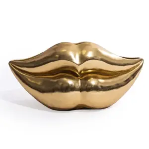 MG Extra Large Gold Lips Planter