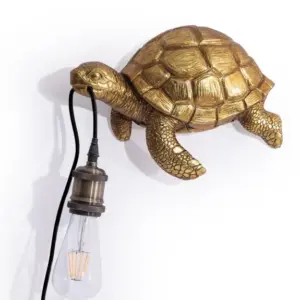 MG Antique Gold Turtle Wall Lamp