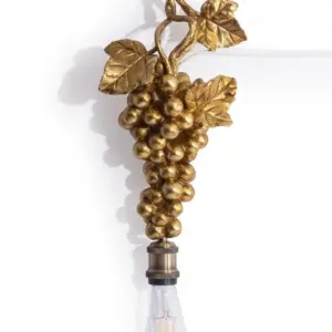 MG Antique Gold Grape Vine Wall Lamp