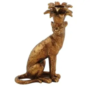 MG Sitting Leopard Candle Holder