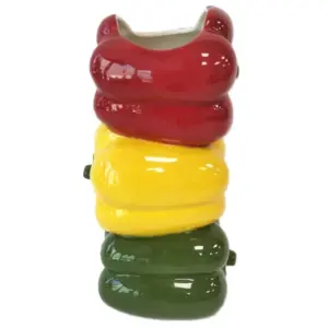 MG Mixed Peppers Ceramic Stem Vase