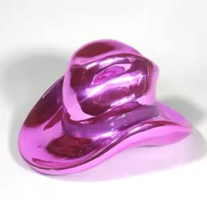 MG Large Electro Pink "Swiftie" Cowboy Hat Ceramic Money Bank