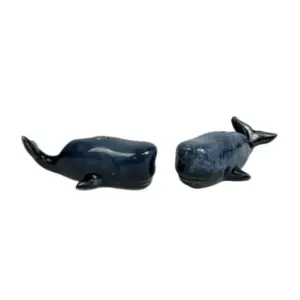 MG Set of Ceramic Blue Whale Salt & Pepper Shakers