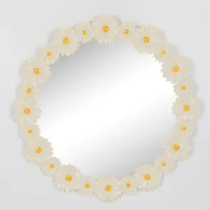 MG Multi Daisy Flower Framed Wall Mirror