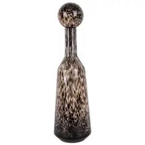 MG Tall Clear Leopard Print Glass Apothecary Bottle
