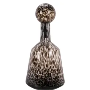 MG Large Clear Leopard Print Glass Apothecary Bottle