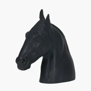 PL Black Metal Horse Head Ornament
