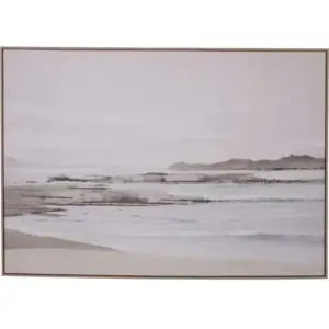 LI Blurred Seascape Framed Canvas Wall Art