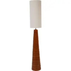 LI Tivoli Tall Ceramic Floor Lamp Terracotta with Shade