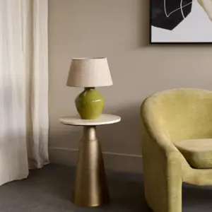LI Aubrey Green Ceramic Table Lamp Small