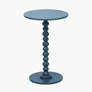 PL Margot Navy Wood Bobble Side Table