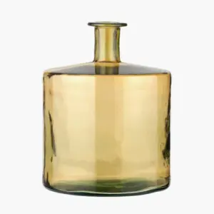 PL Amber Recycled Glass Bottle Vase