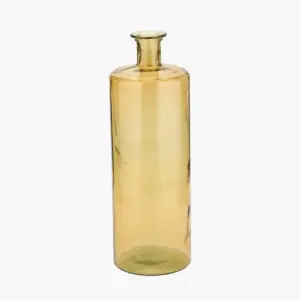 PL Amber Recycled Glass Bottle Vase Tall