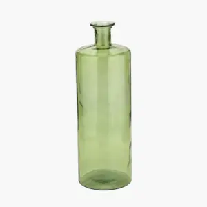 PL Forest Green Recycled Glass Bottle Vase Tall