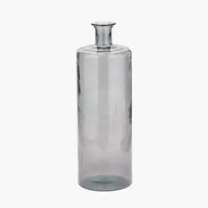 PL Grey Recycled Glass Bottle Vase Tall
