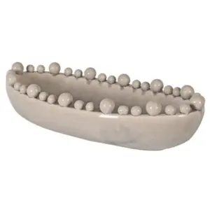 CH Cream Oval Bobble Edged Bowl
