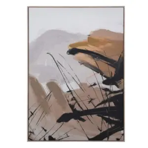 CH Abstract Brush Stroke Framed Canvas