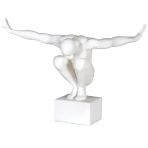 CH Small White Man Figurine On Stand