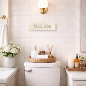 "Nice Ass" Cream/Gold
