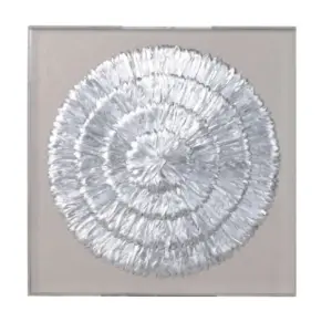 CH Silver Feathers Box Wall Art