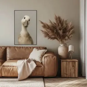 HE Curious Duck Grey Velvet Canvas