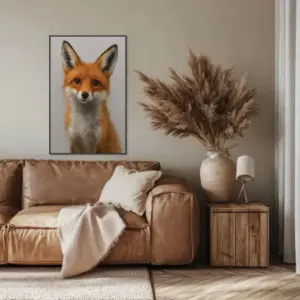 HE Curious Fox 1 Velvet Canvas