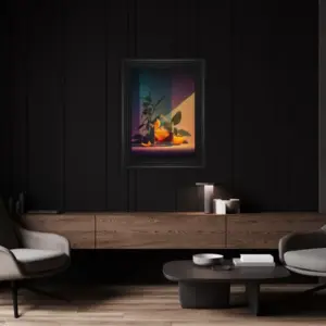 HE Moody Negroni Cocktail Framed Wall Art