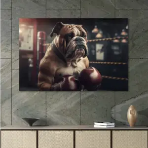 DU Boxing Bulldog Wall Art