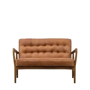 GD Humber 2 Seater Sofa Vintage Brown Leather