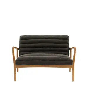 GD Datsun 2 Seater Sofa (Charcoal)