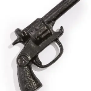MG Antiqued Black Revolver Gun Bottle Opener