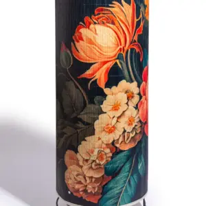 MG Floral Boho Bamboo Side Table 70cm