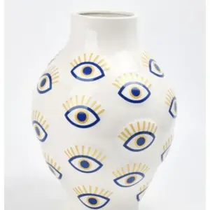 MG Large Ceramic Multi "Nazar" Eye Vase
