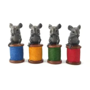 MG Assorted Set of 4 Mice on Classic Colour Cotton Reels