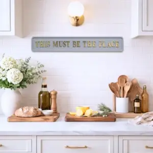 "This Must Be The Place" Grey/Gold