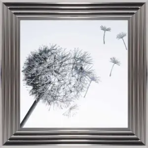 HE Dandelion Blowing Right Framed Wall Art