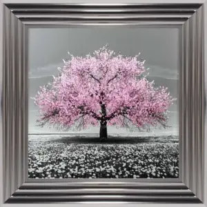 HE Pink Cherry Tree Framed Wall Art