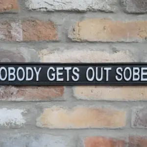 DU Sign - Nobody Gets Out Sober