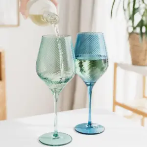 US Twist Wine Glasses - Set of 2 Blue/Green