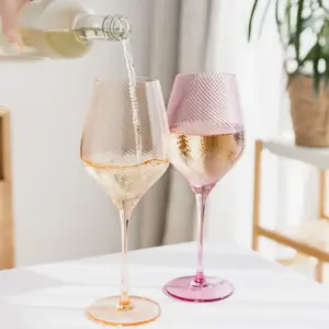 US Twist Wine Glasses - Set of 2 Pink/Peach