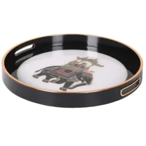Dark Rimmed Elephant Tray